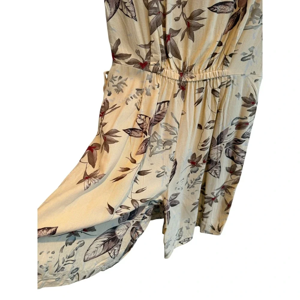 Tiki Revival Norton McNaughton tropical romper& faux‎ wrap Golden Girls Chic